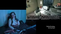 Riproduci Busty Brunette Bailey in cerca di commenti sulle sue grandi tette naturali mentre interpreta Alan Wake