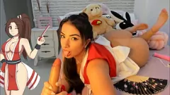 Abspielen Mai Shiranuis intensives Cosplay -Orgasmus: Der nasse Traum eines Hentai -Spiels